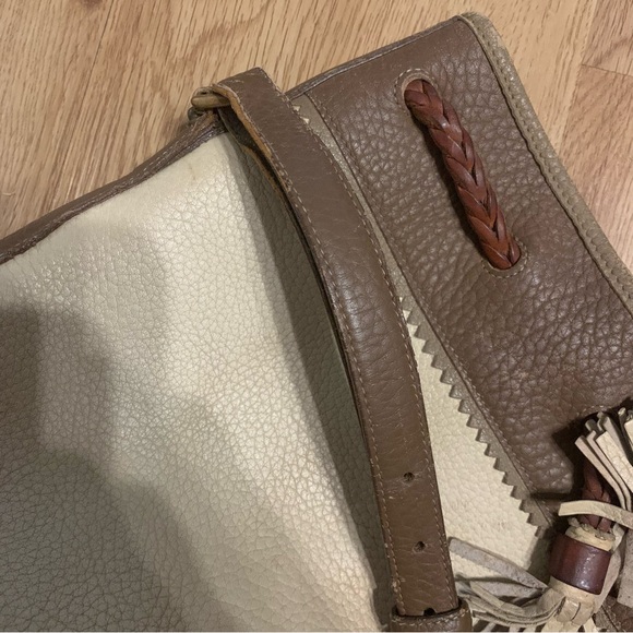 Vtg Dooney & Bourke Cream Bucket Leather‎ Bag - Picture 7 of 7